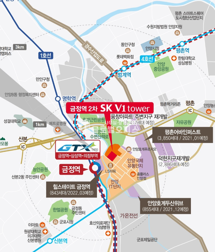 경기 안양동안구 호계동 전용42평, 코너자리 , 3면 발코니 확장 실면적50평 월세 매물번호 10339 사진 4
